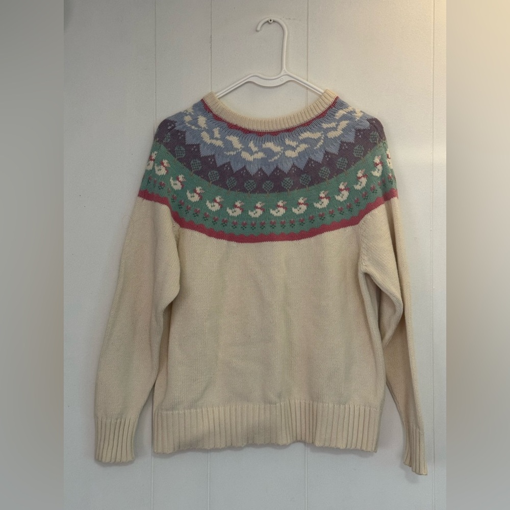Vintage Eddie Bauer 100% Cotton Sweater